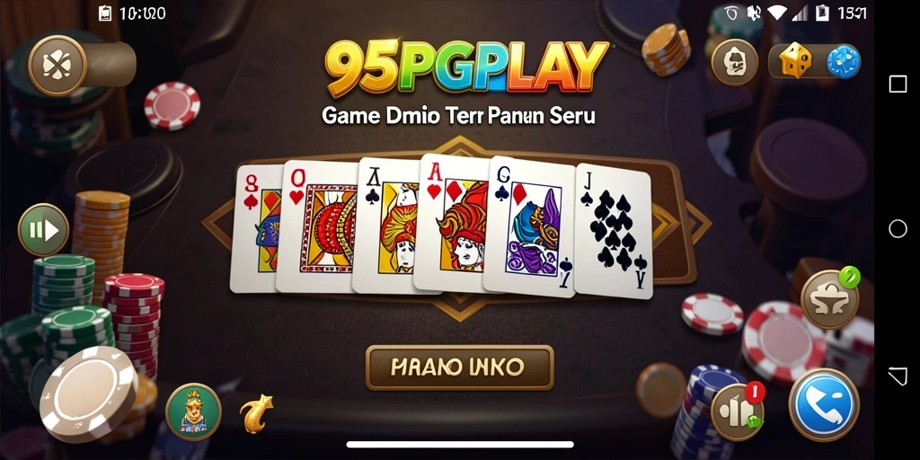 Tampilan gameplay seru di 95PGPLAY saat bermain Domino.