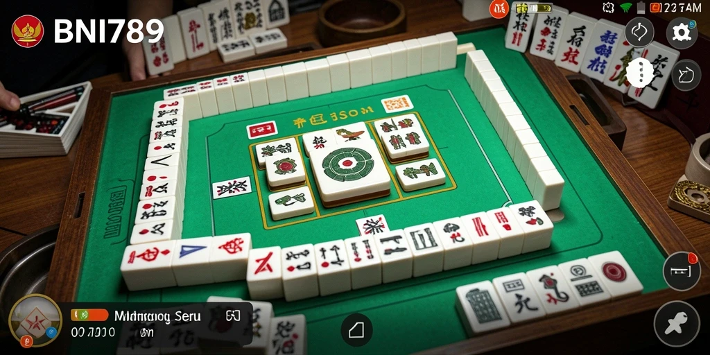 Screenshot BNI789 menampilkan gameplay Mahjong yang memukau.