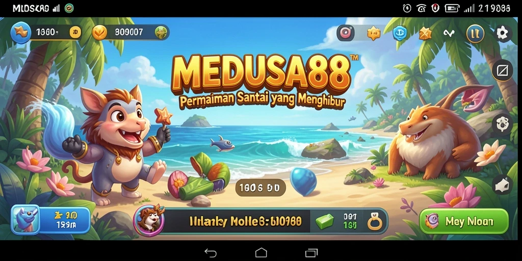 Tampilan gameplay MEDUSA88 yang sederhana namun menarik.