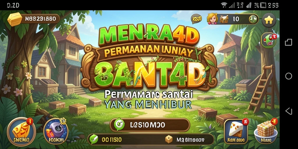 Screenshot utama MENARA4D menampilkan gameplay yang menyenangkan dan menyegarkan.