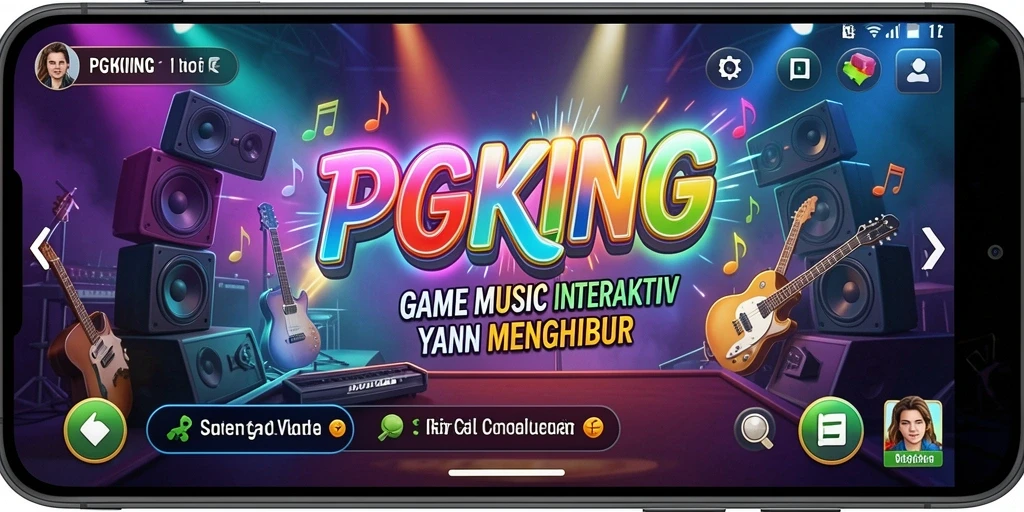 Tampilan gameplay seru di PGKING saat memainkan lagu-lagu favorit.