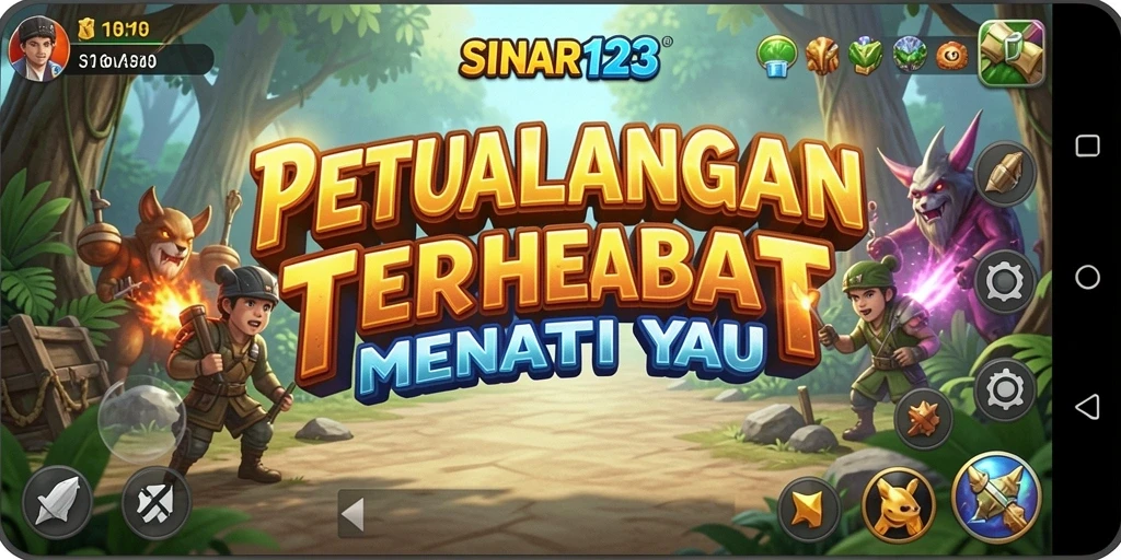 Tangkapan layar menunjukkan momen menegangkan dalam petualangan di SINAR123.